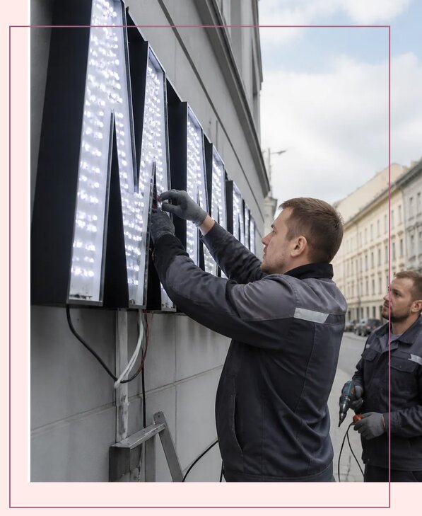Изготовление и монтаж светодиодных LED вывесок в Магнитогорске